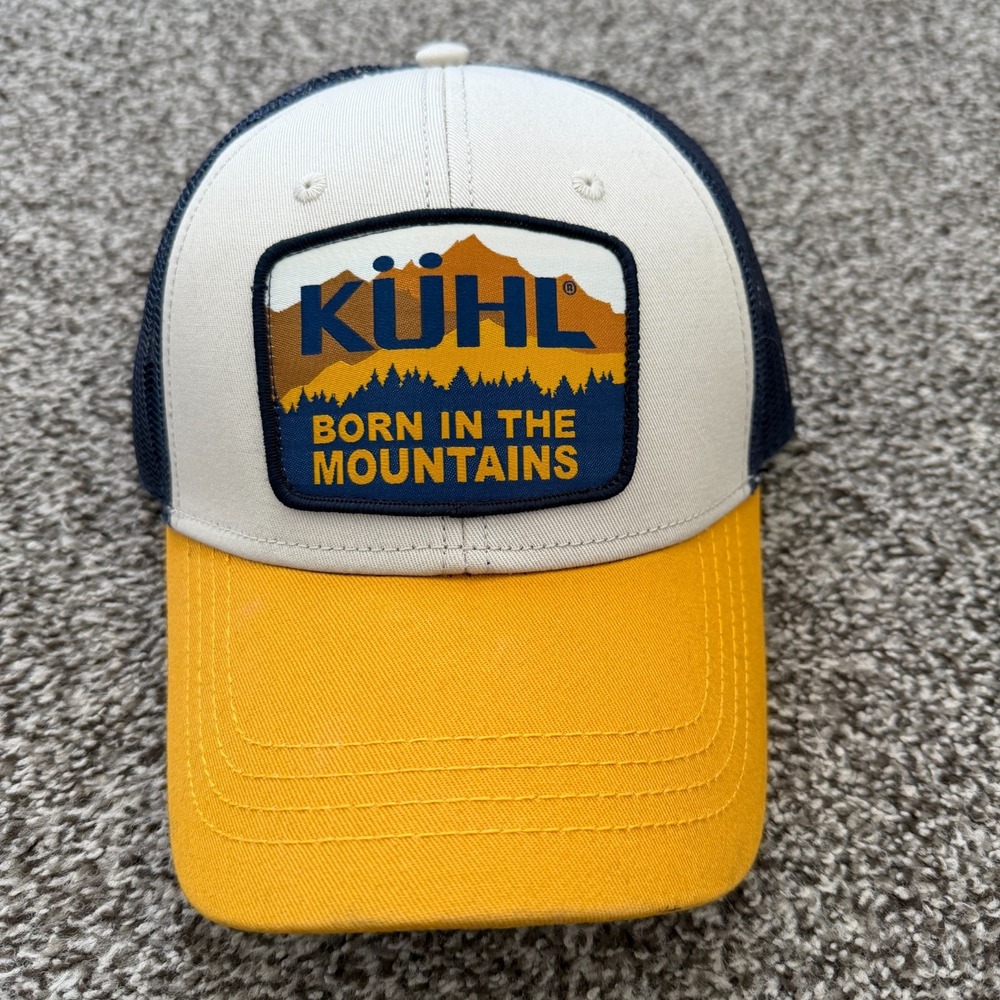 KÜHL Born In The Mountains Trucker Hat Patch Logo Adjustable Snapback Hiking